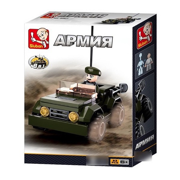 Конструктор Армия 38-0587F Машина 83 дет. в коробке