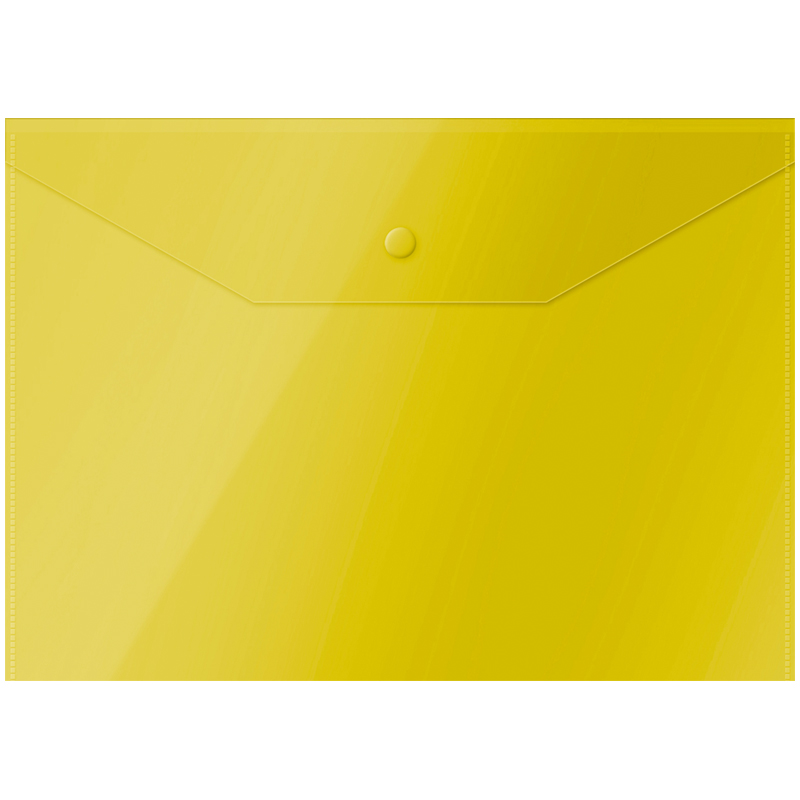 Папка-конверт на кнопке OfficeSpace А4, 150мкм желтый, зеленый