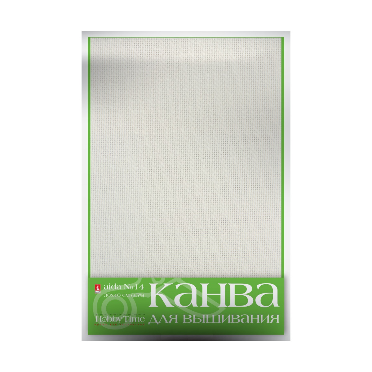 Канва 30*40см АЛЬТ 2-652/01, №14 белая
