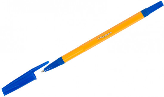 Ручка шариковая OfficeSpace "907 Orange" синяя, 1,0мм, желтый корпус 250321