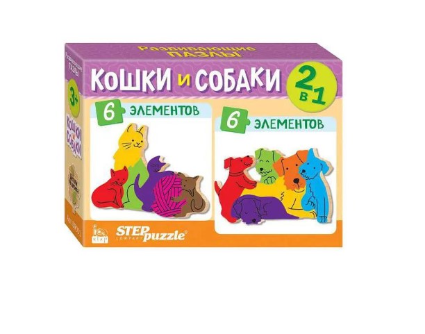 Пазлы дерево 2 в1 IQ step (Степ пазл) ассорти