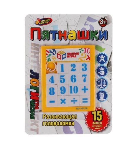 Игра логическая ИГРАЕМ ВМЕСТЕ "пятнашки" В2006578-R 