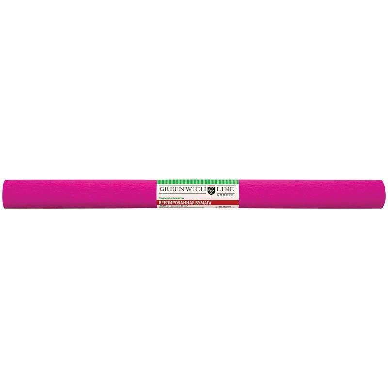 Бумага крепированная Greenwich Line, 50*250см, 32г/м2, темно-розовая, в рулоне