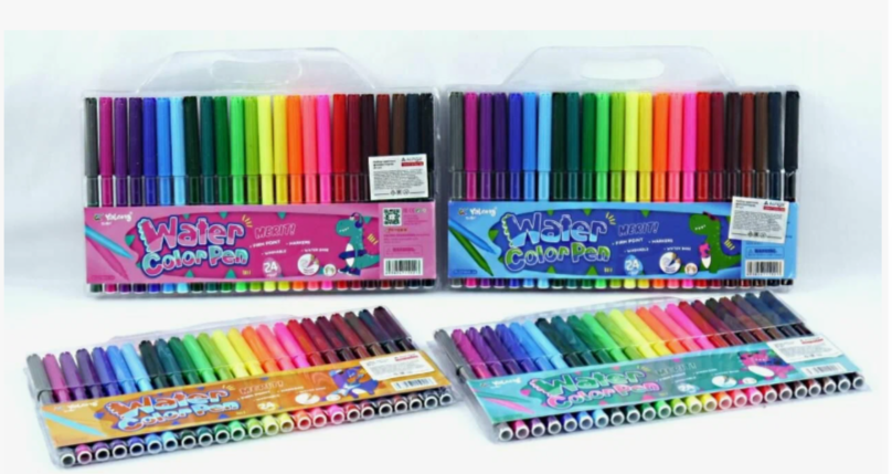 Фломастеры Yalong Water Color Pen 24 цветов, YL221803-24