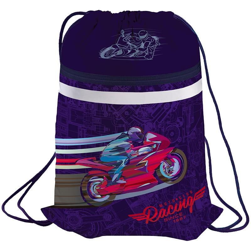 Рюкзак для обуви 1 отделение Berlingo Sportbike карман на молнии светоотражающая полоса 05104
