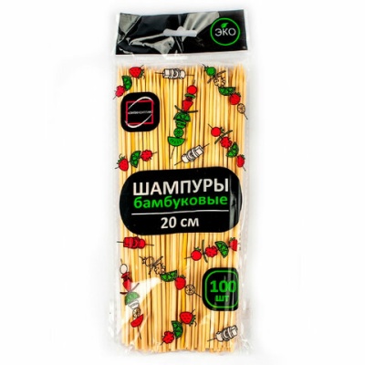 Шпажки-шампуры для шашлыка бамбуковые 20 см, 100 штук, КП, 107948 Шпажки-шампуры для шашлыка бамбуковые 20 см, 100 штук, КП, 107948