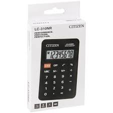 Калькулятор карманный Citizen LC-310NR, 8 разрядов, питание от батарейки, 69*114*14мм, черный