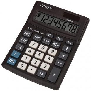 Калькулятор настольный Citizen Business Line CMB 8 разрядный двойное питание 100*136*32мм черный CMB