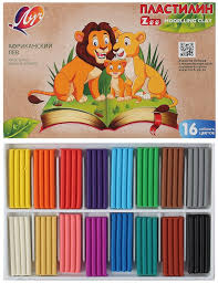 Пластилин Луч 16 цветов ZOO Мини 240г картонная упаковка