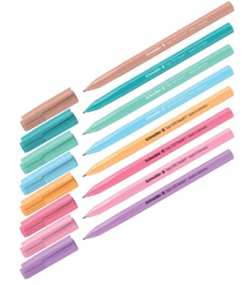 Ручка шариковая Schneider "Tops 505 F Pastel" синяя, 0,8мм, корпус пастель ассорти