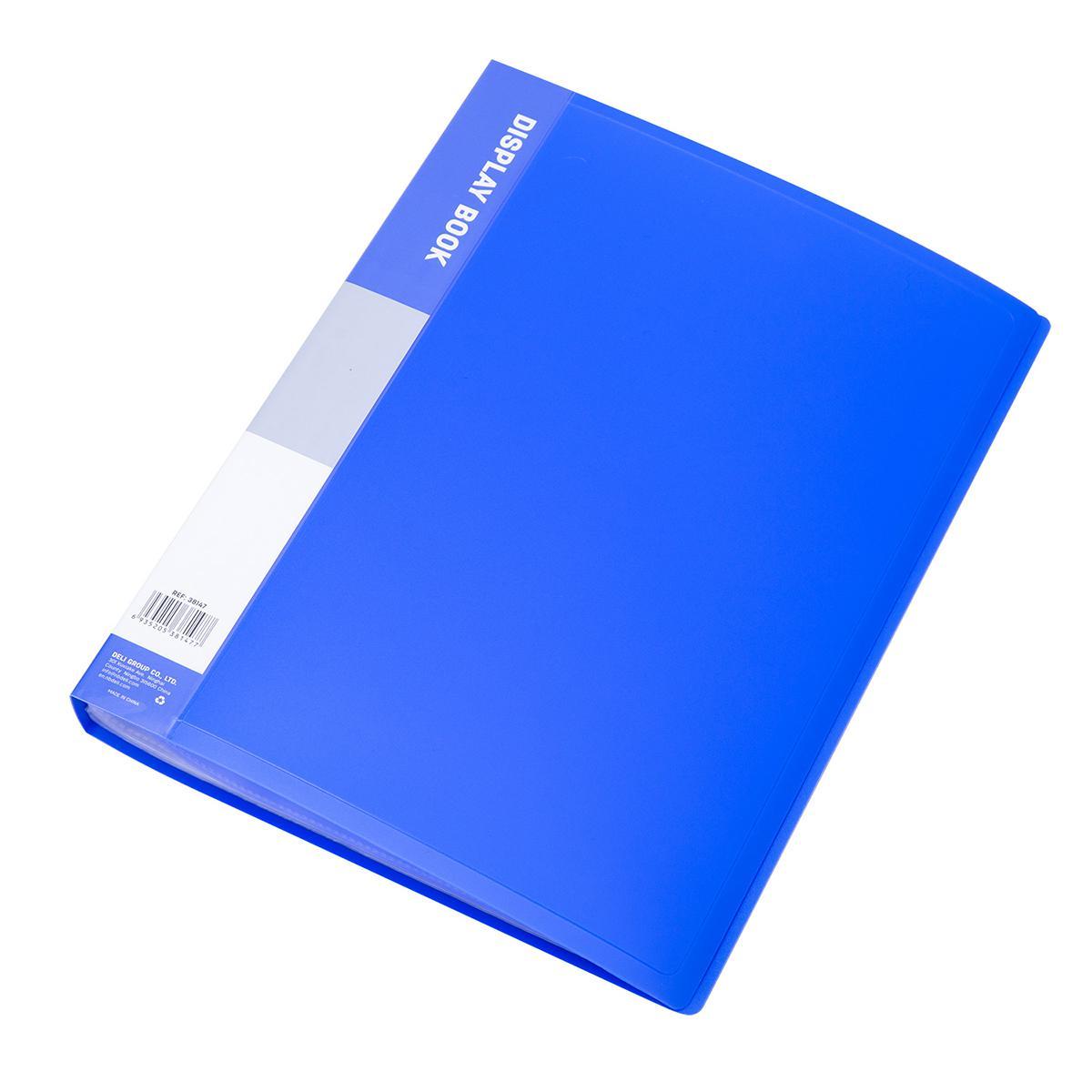 Папка А4 с 10 прозрачными файлами Display Book №XB-10A/Clear Book голубой