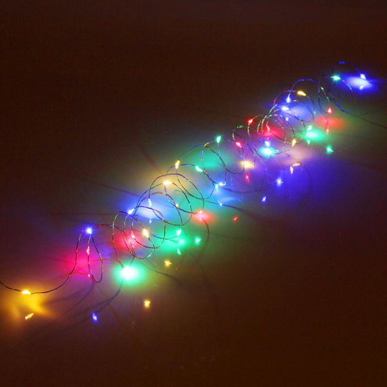 Гирлянда д/дома на батарейках 3м 30л.,LED,1реж.,IP-20,мультицвет 183-0201