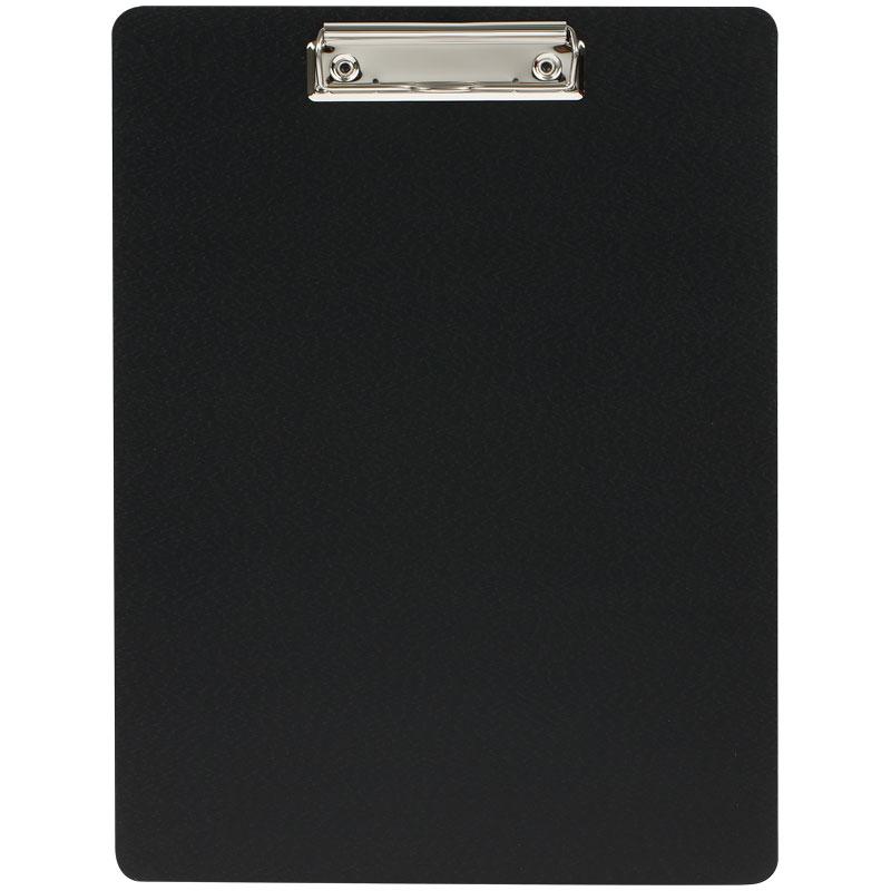 Планшет с зажимом OfficeSpace А4, 2000 мкм, пластик (полифом), черный