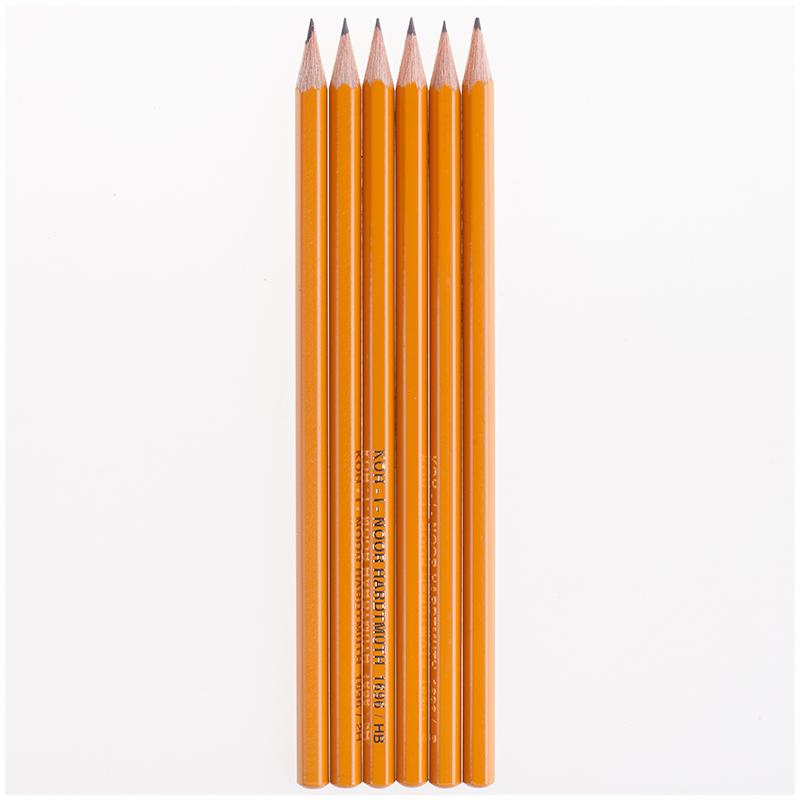 Набор чернографитных карандашей  6шт(2В+В+НВ+2Н+Н) KohINoor