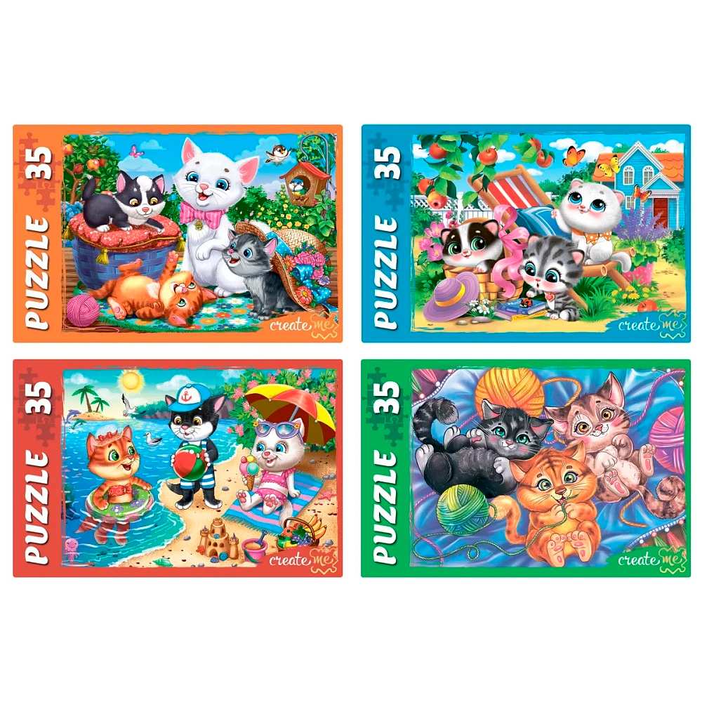 Puz-mini  35д. РыжийКот Забавные котики (в ассорт.) (П35-2717)