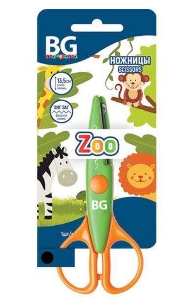 Ножницы детские 135 мм "Zoo" с фигурными лезвиями, европодвес