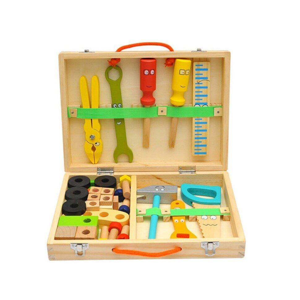 Деревянная игрушка чемодан для мастера, развивающие товары для детей.