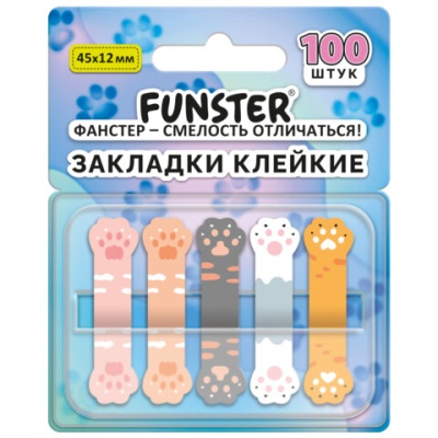 Закладки клейкие Z-сложения FUNSTER, 116691