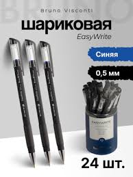Ручка шариковая BrunoViscont  Happy Write  синяяi Ассорти 