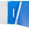 Папка-скоросшиватель А5 пластик. верх прозр Хатбер 140/180мкм синяя