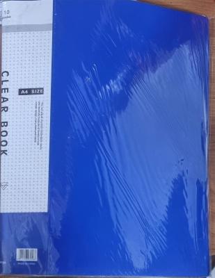 Папка пластиковая Clear Book А4 SY-10A на 10 файлов, синяя
