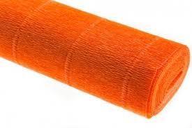 Креппированная бумага  50 см*250см,180г/м.в цвете Bartotecnika Rossi Оранжевый