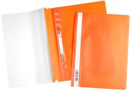 Папка-скоросшиватель пластик. верх прозр Хатбер оранжевая