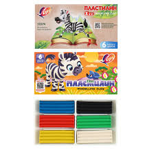 Пластилин Луч 6 цветов ZOO Мини 90г картонная упаковка