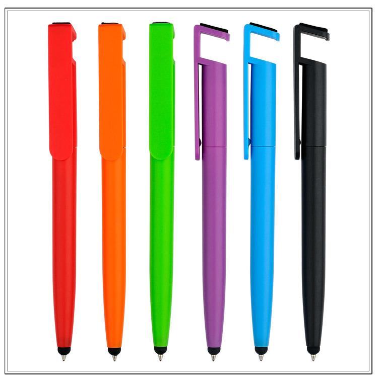 Шариковая ручка-стилус с подставкой для телефона 