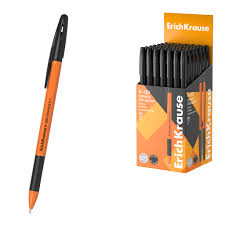 Ручка шариковая ErichKrause R-301 Orange Stick&Grip 0,7мм черная 39533