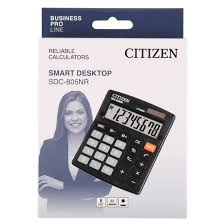 Калькулятор настольный Citizen SDC-805NR, 8 разр., двойное питание, 105*120*21мм, черный Калькулятор настольный Citizen SDC-805NR, 8 разр., двойное питание, 105*120*21мм, черный