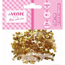 Пайетки декор. deVENTE "Metallic" 8001916 цвет маджента,14гр.,8*8мм,пластик./п,е/подвес