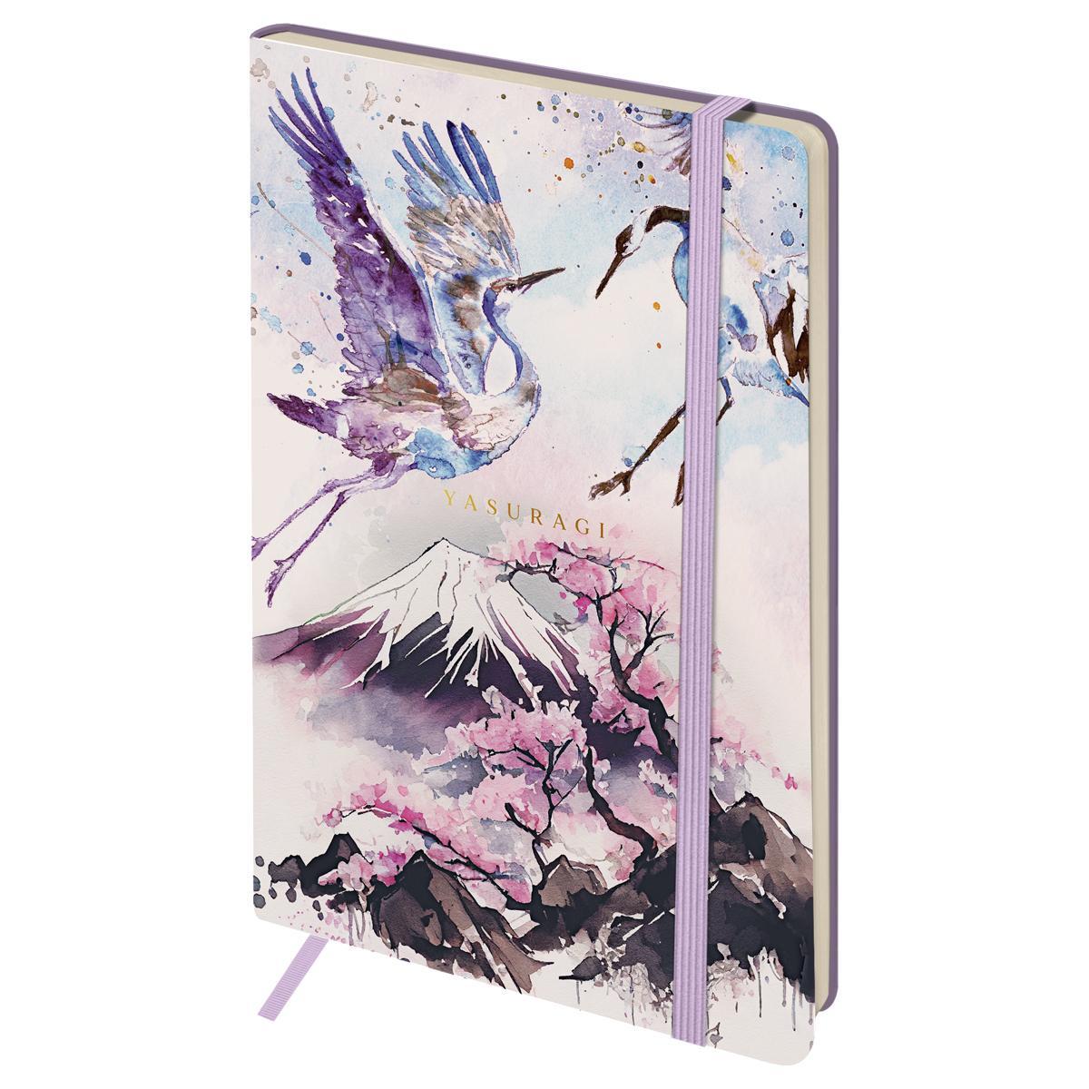 Записная книжка А5 80л. ЛАЙТ, кожзам, Greenwich Line "Sakura. Shadoof", с резинкой, тиснение фольгой