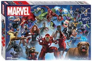 Пазлы 500 элементов Степ Marvel Мстители