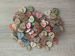 Пуговицы декоративные, дерево, ассорти, Handmade