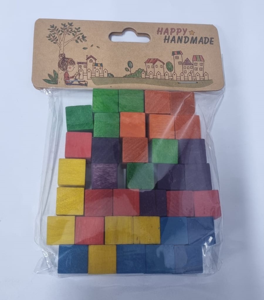 Набор декоративных цветных кубиков Happy Handmade №669-41