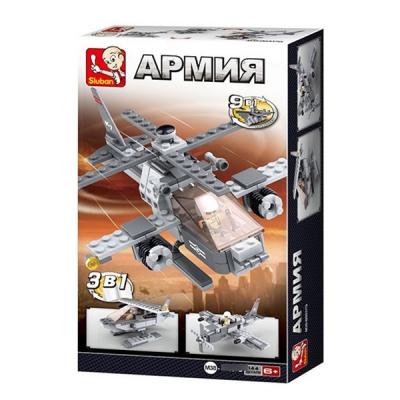 Конструктор Армия 38-0537G Вертолет 144 дет. в коробке