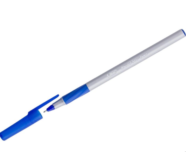 Ручка шариковая Bic "Round Stic Exact" синяя, 0,7мм, грип