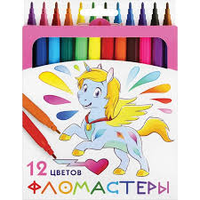 Фломастеры ПИФАГОР "ЕДИНОРОГ", 12 цветов, вентилируемый колпачок, 152448