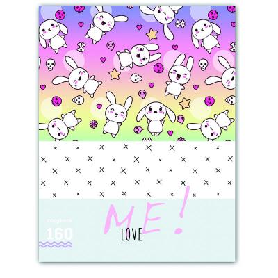 Тетрадь на кольцах А5, 160л., BG "Me love!", матовая ламинация