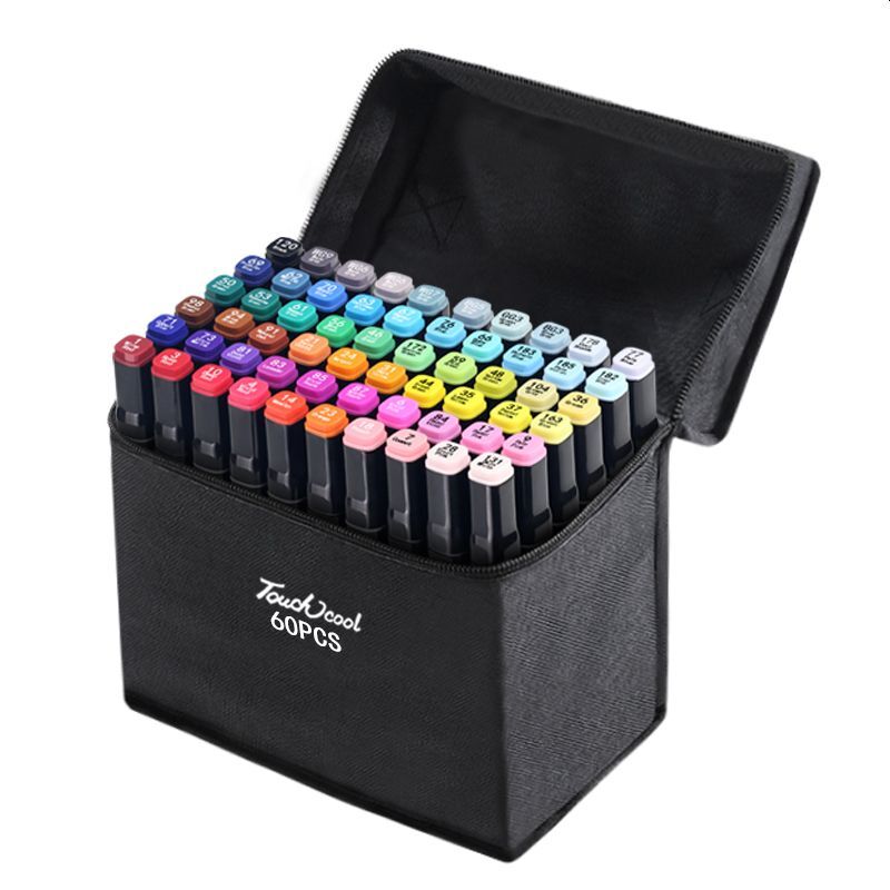 Спиртовой маркер двухсторонний набор Touch Bool CY-8103/2589 в пластиковом кейсе 60 цветов
