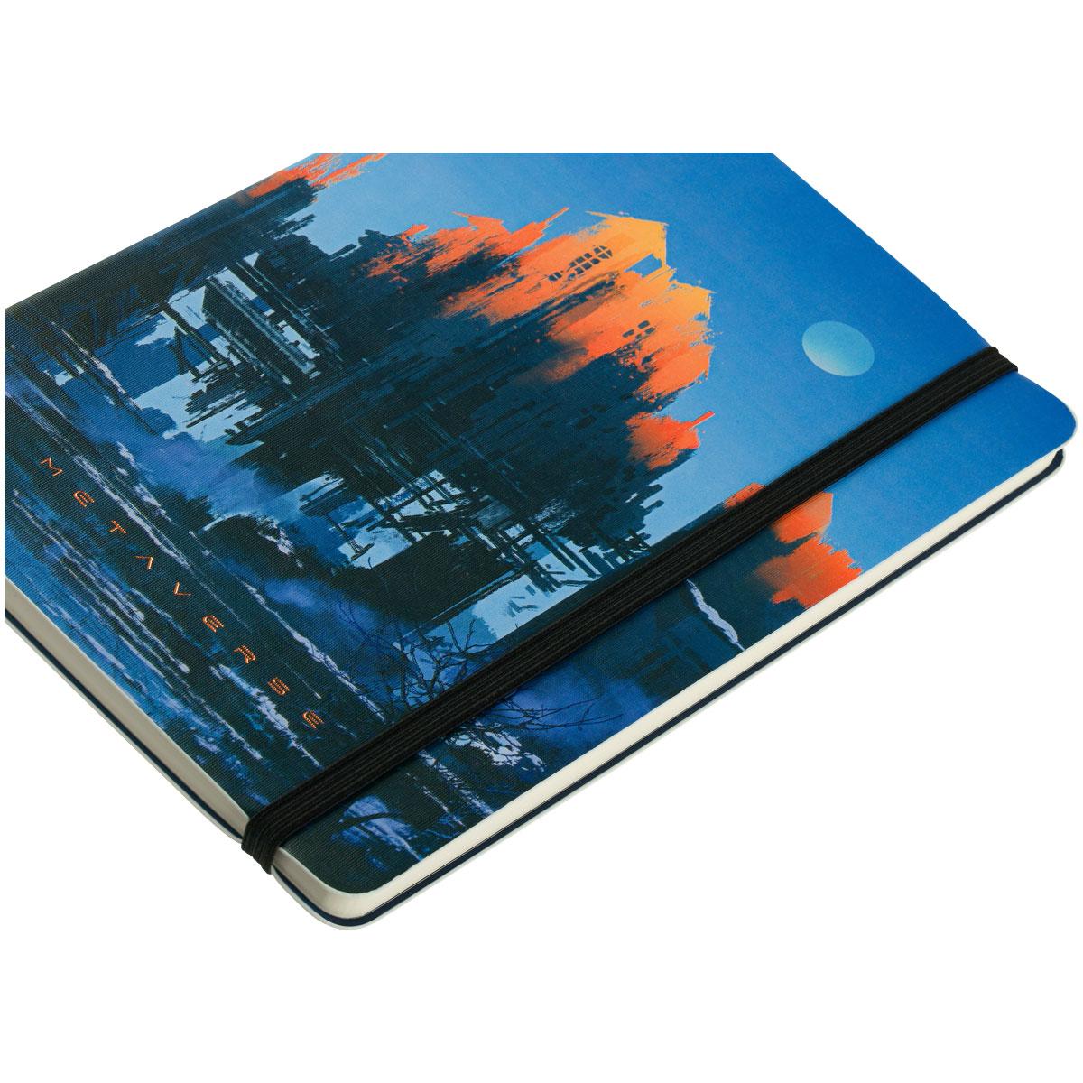 Записная книжка А5 80л. ЛАЙТ, кожзам, Greenwich Line "Future. Fallen city", с резинкой, тиснение фол