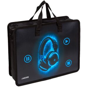 Папка пластик,с ручками А4 deVENTE "Headphones" 8057520 с расш.10см,400мкм