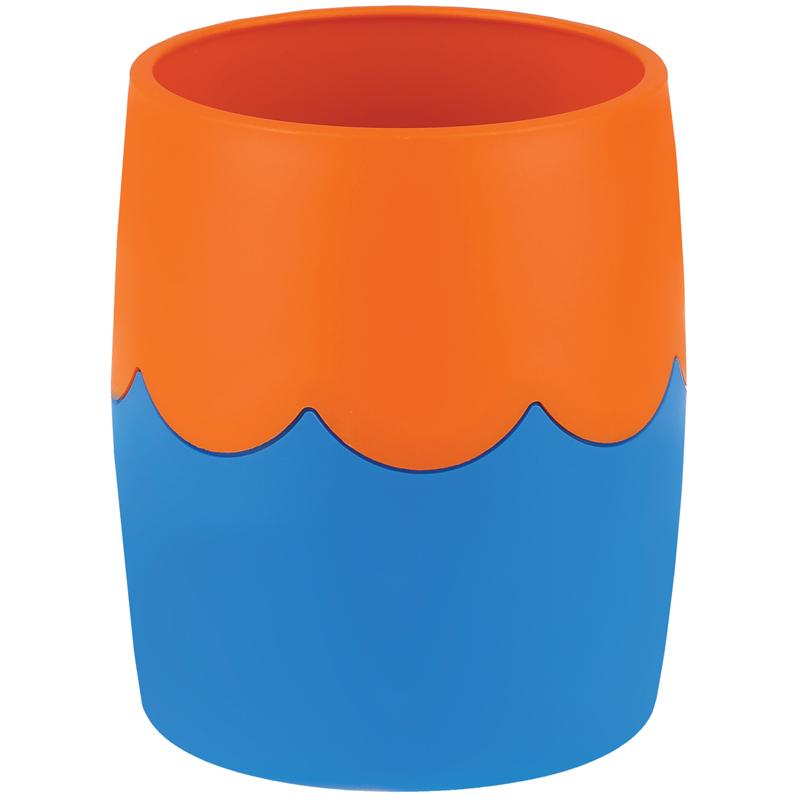 Подставка-стакан Мульти-Пульти, пластиковая, круглая, двухцветный сине-оранжевый/DL3355