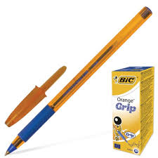 Ручка шариковая Bic "Orange Grip" синяя, 0,7мм, грип