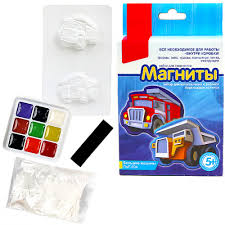 Магниты из гипса "Большие машины"