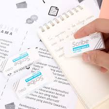 Ластик DELI "Scribe", прямоугольный, белый (54х20х10 мм)