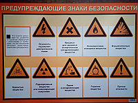 Плакат Предупреждающие знаки безопасности А2 мелованный 8&8