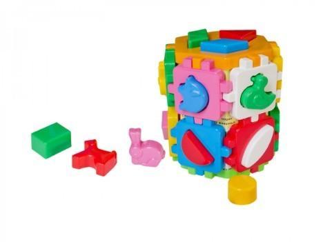 Логическая игрушка сортер  Умный малыш Большой куб Арт2001