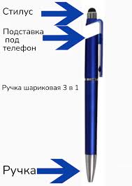 Ручка-стилус SONNEN для смартфонов/планшетов, СИНЯЯ, корпус ассорти, серебристые детали, линия письм